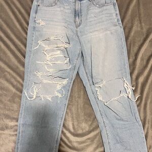 Light Blue Distressed Women's Jeans